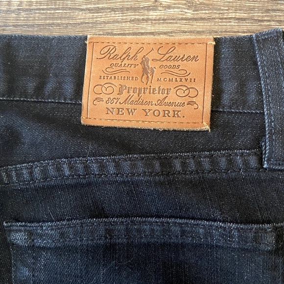 Ralph Lauren Mid-Rise Flared Jeans denim dark blue jeans - Picture 3 of 5